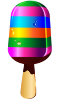 a rainbow ice cream bar